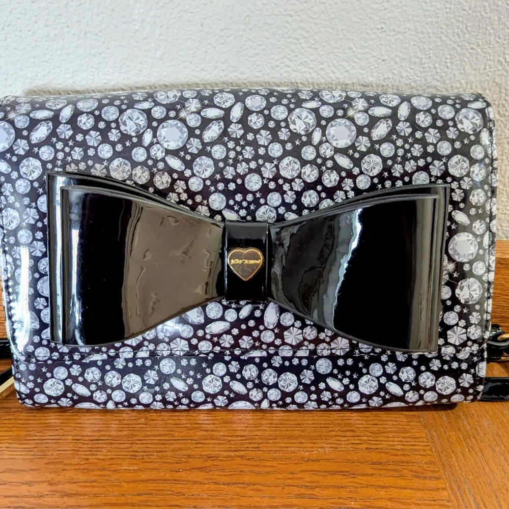 Betsey Johnson Diamonds Bow Crossbody Bag